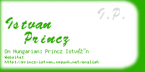 istvan princz business card